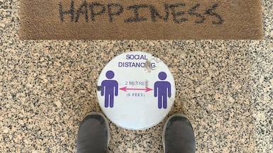 Shared spaces required shared responsibility during the Covid-19 pandemic. Chris Whiteoak / The National