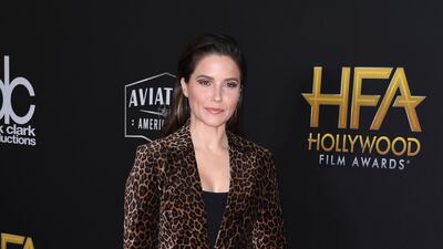 Sophia Bush goes full leopard print. Photo / AFP