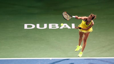 Barbora Strycova beat Caroline Garcia in their women's semi-final at the Dubai Duty Free Tennis Championships on Friday. Francois Nel / Getty Images