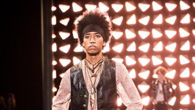 A model walks the runway during the Saint Laurent show as part of the Paris Fashion Week Menswear Spring/Summer 2015 on June 29, 2014 in Paris, France. Getty Images