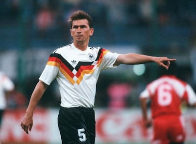 Klaus Augenthaler in Germany's 1990 strip. Bongarts / Getty Images