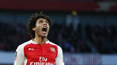 Arsenal's Mohamed Elneny reacts on Saturday during his team's FA Cup match against Burnley. John Sibley / Action Images / Reuters