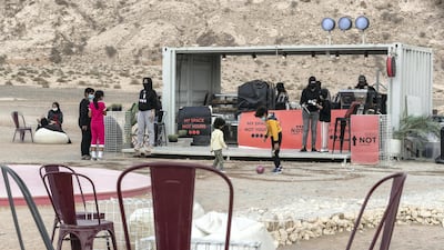 Tables, beanbags and picnic chairs are dotted around the site and there's no need to pre-book before you go. Antonie Robertson / The National