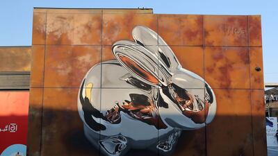 Permanent art work by Bik Ismo at the Dubai Canvas at La Mer in Dubai. Pawan Singh / The National