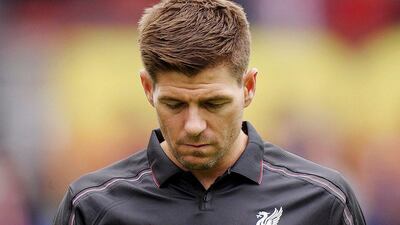 Steven Gerrard shown in May during his final Premier League match with Liverpool against Stoke City. Paul Burrows / Action Images / Reuters / May 24, 2015