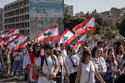 Lebanese protesters have been out on the streets demanding change over the past few weeks. EPA