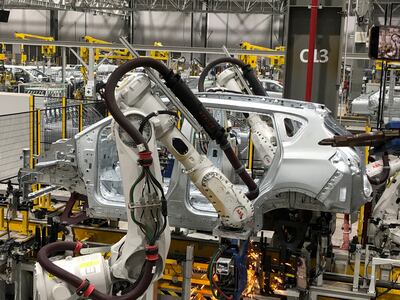 A VinFast vehicle is assembled at the company's plant in Haiphong, Vietnam. Reuters