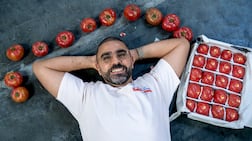 Yassine Azzouni, a tomato supplier known as the “Tomato Man”, at his warehouse in Dubai. 23rd September 2026 Ahmed Ramzan / The National