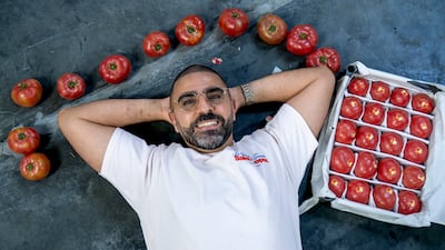 Yassine Azzouni, a tomato supplier known as the “Tomato Man”, at his warehouse in Dubai. 23rd September 2026 Ahmed Ramzan / The National
