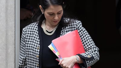 Home Secretary Priti Patel is grappling with rising numbers of migrants arriving in Britain in small boats. Getty