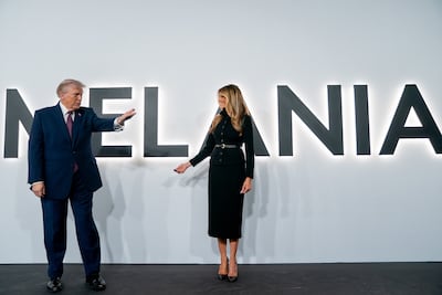 US President Donald Trump and First Lady Melania Trump arrive for the world premiere of 'Melania' at the Kennedy Centre in Washington, DC. Bloomberg
