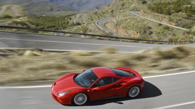 The Ferrari 488 GTB on the scenic roads of Italy. Courtesy Ferrari