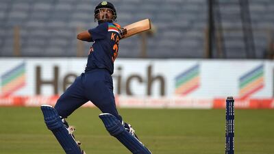 India's Krunal Pandya hit the fastest ODI fifty by a debutant. AFP