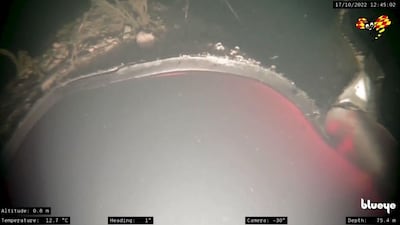 A still from a video displaying damage to the Nord Stream pipeline. Reuters