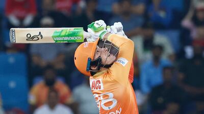 Tom Banton of Gulf Giants wields his bat.