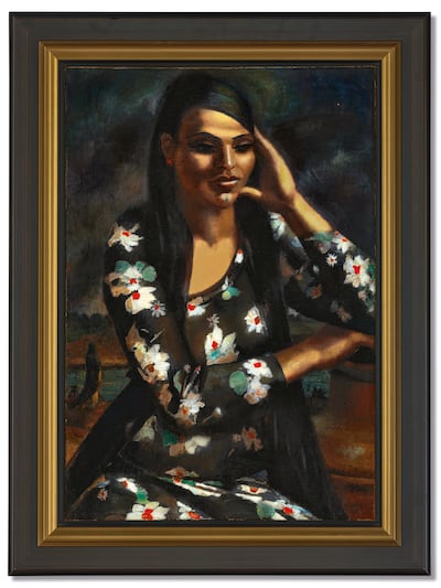 Fille a l'imprime (Girl in a Printed Dress) by Mahmoud Said (1938). Photo: Christie's