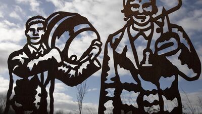 A statue of workers near the Honda plant in Swindon. The town reflects wider Brexit Britain. Getty