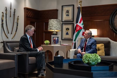 UK National Security Adviser Jonathan Powell meets Jordan's King Abdullah during a trip to the Middle East during which he attempted to strike a deal to keep open the British consulate-general in Jerusalem.