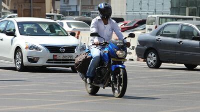 A reader says motorbike riders should have regular safety lessons. Mona Al Marzooqi / The National