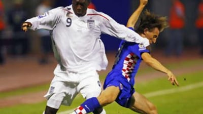 England's Emile Heskey, left, was said to the the focus of racial abuse from Croatia fans in a recent World Cup qualifier.