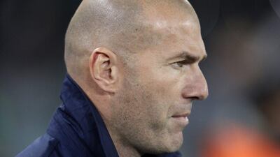 Real Madrid manager Zinedine Zidane. Andrew Medichini / AP