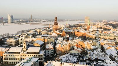 The Unesco-listed Old Town of the Latvian capital Riga. Latvia Travel