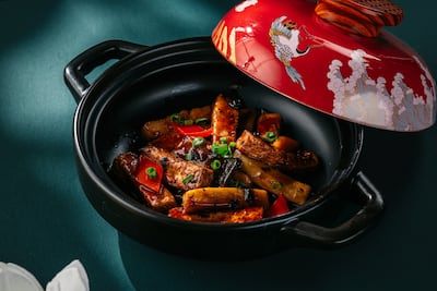 Eggplant and tofu in black bean sauce. Photo: Shi Hospitality Group