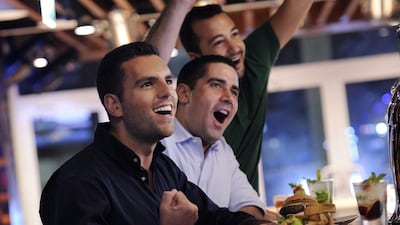 An UEFA event at urban bar & kitchen. Courtesy Mövenpick Hotel Jumeirah Lakes Towers