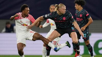 Manchester City's Erling Haaland in action. AP