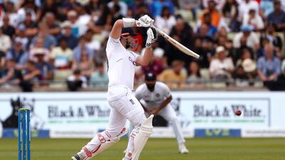 England opener Alex Lees on his way to 56. Reuters