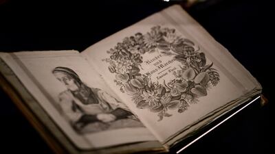 The original editions of the Grimms’ fairy tales, with Jacob and Wilhelm Grimm’s handwritten notes, part of the Unesco Memory of the World and treasure chamber at the presentation.