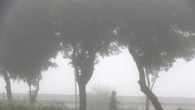 People walking in Discovery Gardens. Pawan Singh / The National.