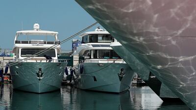 More than 400 vessels are part of the 27th annual Dubai International Boat Show. Pawan Singh / The National