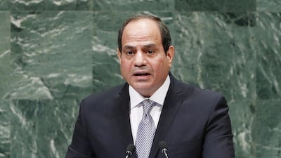 Egyptian president Abdel Fattah el-Sisi addresses the General Debate of the General Assembly of the United Nations at United Nations. EPA