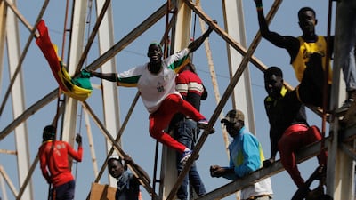 Senegalese fans wait to welcome their national team after the Afcon win over Egypt in the final. Reuters