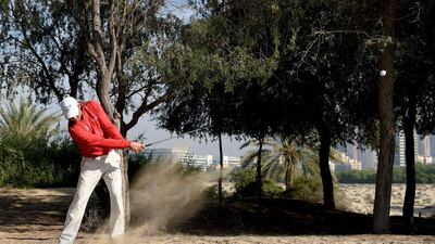 DUBAI, UNITED ARAB EMIRATES - FEBRUARY 03: Martin Kaymer of Germany on the five 13th hole during the pro-am event prior to the Omega Dubai Desert Classic on the Majlis course at the Emirates Golf Club on February 3, 2016 in Dubai, United Arab Emirates. (Photo by Ross Kinnaird/Getty Images)