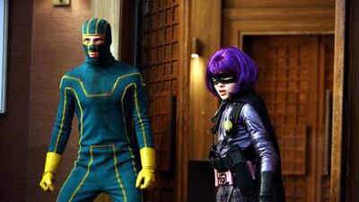 Aaron Johnson and Chloe Moretz in Kick-Ass.