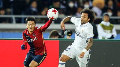 Marcelo during the Fifa Club World Cup final win in 2016. EPA
