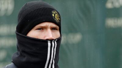 Manchester United's Scott McTominay during training. Reuters