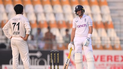 Joe Root became the top Test scorer for England on a run-filled day in the Multan Test. Getty Images
