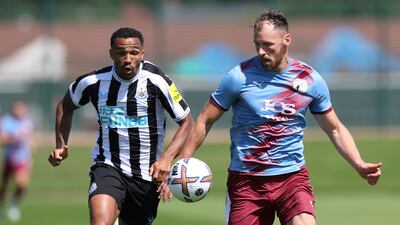 Newcastle striker Callum Wilson in action against Gateshead.