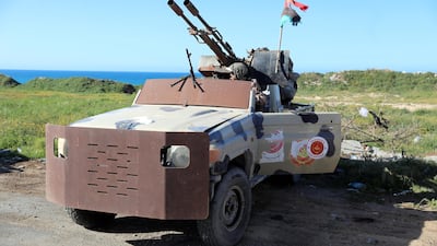 A member of Misrata forces, under the protection of Tripoli's forces, is seen in Tajura neighborhood, east of Tripoli, Libya. Reuters