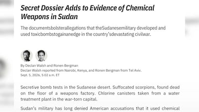 Leaked dossier exposes army chemical weapons in Sudan