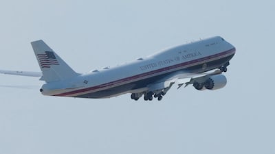 Trump's first flight on new Air Force One donated by Qatar
