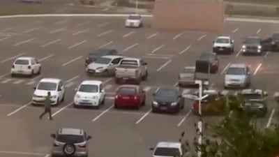 Moment replica Statue of Liberty is blown down in Brazil