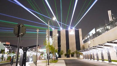 Etihad Rail stations host dazzling laser shows