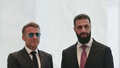 Macron meets Al Shara in Damascus as bomb blasts rock city