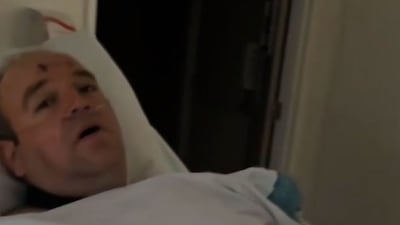 Hero who disarmed Bondi gunman speaks to friends from hospital bed