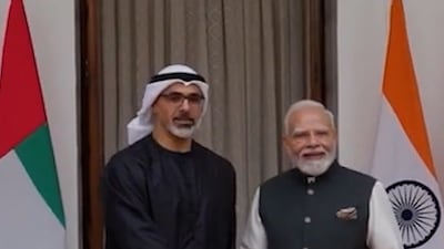 Sheikh Khaled meets Modi at Brics summit in New Delhi