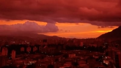 Red skies over Caracas after deadly earthquakes
